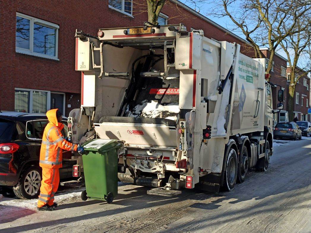 Afvalverzameling Rotterdam op sommige plekken vertraagd door winterweer