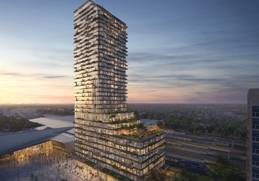 Na een jarenlange discussie start de bouw 133 meter hoge toren op Delftseplein na de zomer