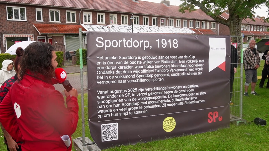 Bewoners roepen Sportdorp uit tot monument in protest tegen sloopplannen: ‘Moeten het koesteren’